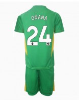 Otroške Nogometnih dresov Manchester United Andre Onana #24 Vratar Tretji 2024-25 Kratki rokavi (+ hlače)
